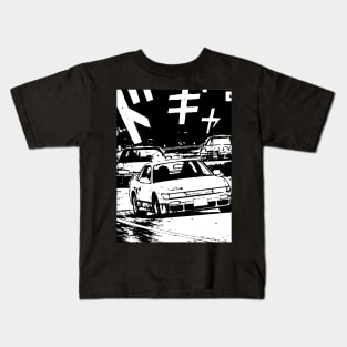 JDM Japanese Drift Racer Drifting Car Anime Manga Eurobeat Intensifies Racing Aesthetic #15 Kids T-Shirt